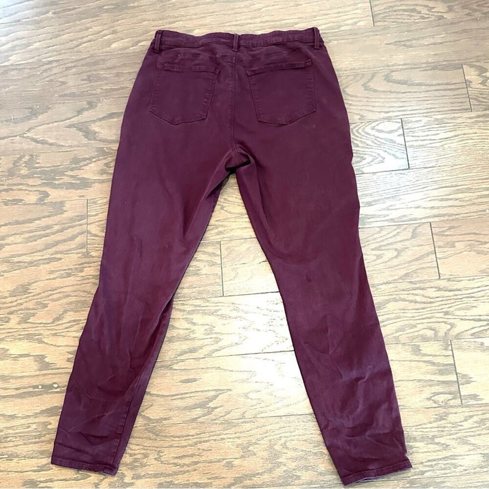 Pistola Zip Pocket Skinny Pants Burgundy Wine Stretch Utility Jeans Size 31 - Picture 2 of 9
